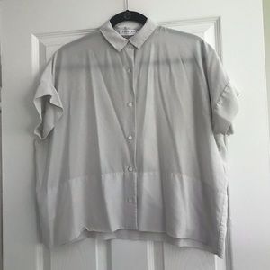 Everlane square silk shirt